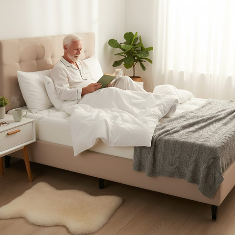 Verkoelende bamboe matras topper tegen rugpijn