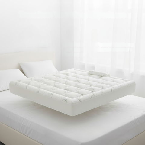 Verkoelende bamboe matras topper tegen rugpijn