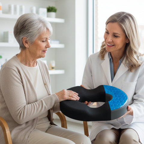 Gel-geïnfuseerd donut zitkussen