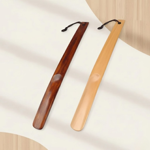 Luxe houten schoenlepel met lange steel