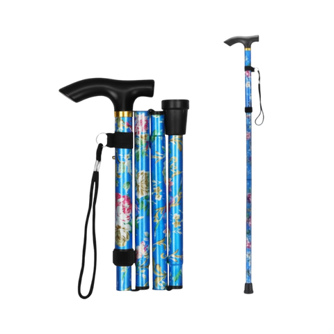 Draagbare, verstelbare, opvouwbare wandelstok