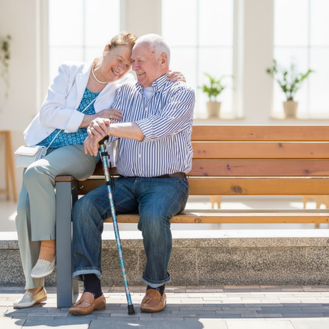 Draagbare, verstelbare, opvouwbare wandelstok