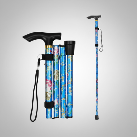 Draagbare, verstelbare, opvouwbare wandelstok