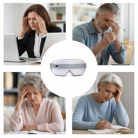 Slimme oogmassager met warmte- en luchtcompressie